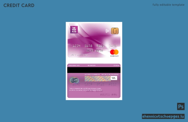 Beispielvorschau der AIB Bank Mastercard in Irland